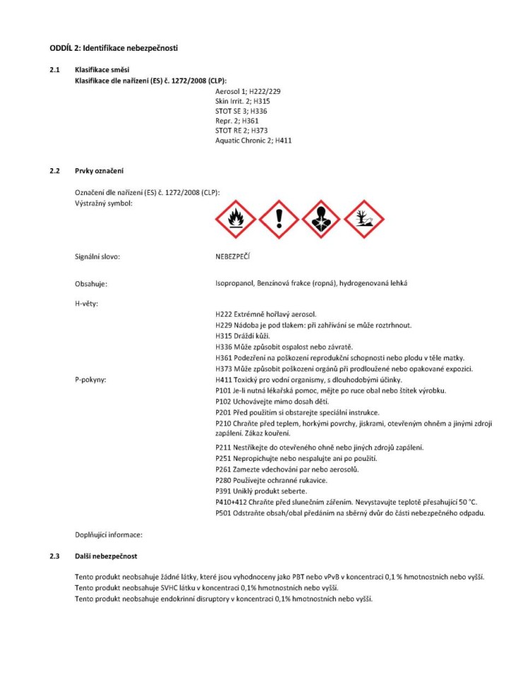 DEN BRAVEN TA10114 Čistič brzd bez acetonu 500ml +20% ZDARMA