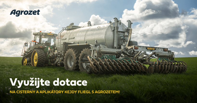 Využijte dotace na cisterny a aplikátory kejdy Fliegl s Agrozetem!