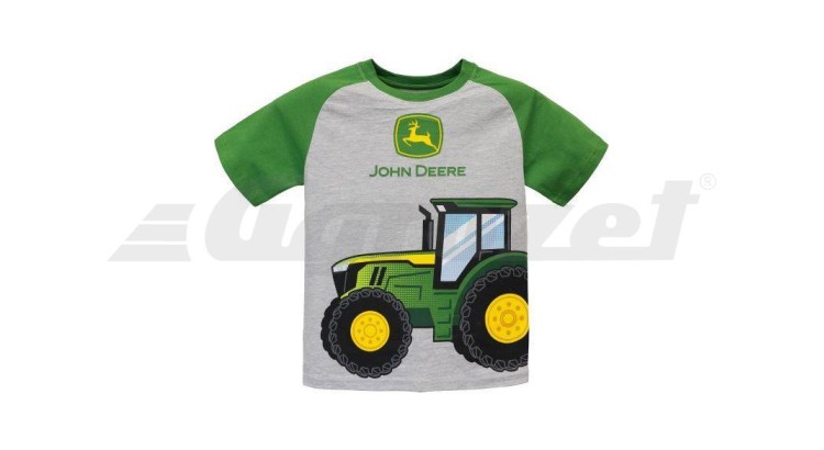 Tričko dětské šedo-zelené John Deere