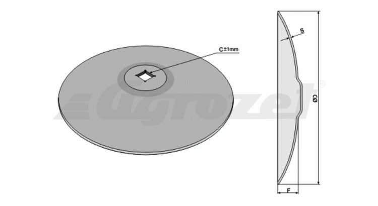 Disk hladký 710 41x41 8 mm s ploškou