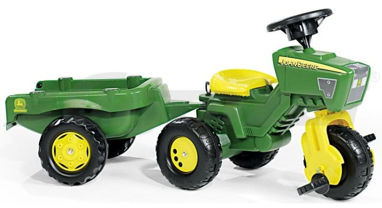 Rolly Toys Dětská tříkolka John Deere s přívěsem