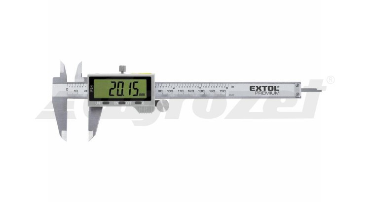 EXTOL 8825221 Měřítko posuvné digitální nerez, 0-150mm, IP54