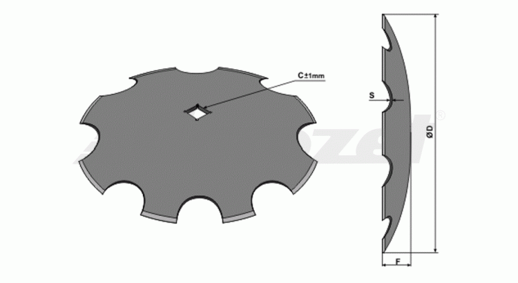 6 1904-26 MC.31 Disk zubatý 660 31x31 6 mm