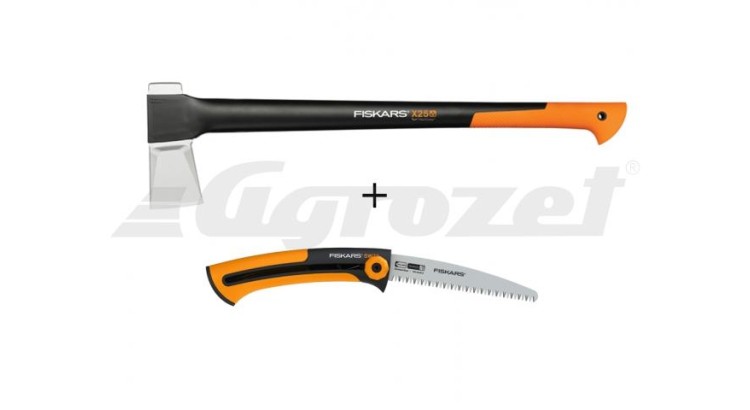 FISKARS 1025437 Sada štípací sekera X25 + pilka Xsharp SW73