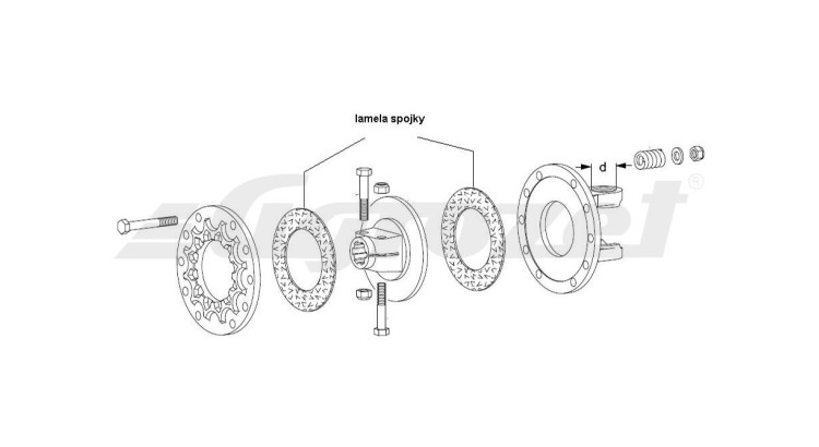 GKN Walterscheid 1168556 / 168556 / 56.73.08 / Lamela spojky K92