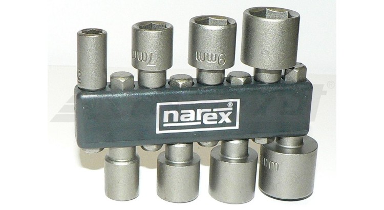 NAREX 443000947 Sada hlavic s šestihrannou stopkou 030077