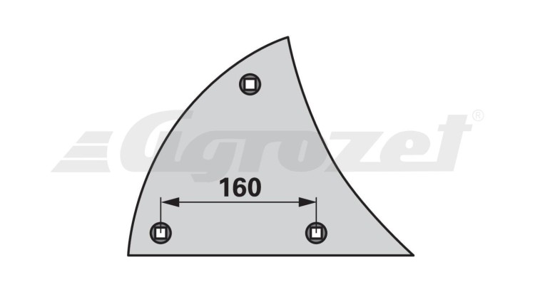 Výměnný díl pravý - tloušťka 10 mm