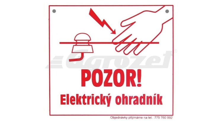 CORRAL Tabulka varovná POZOR elektrický ohradník