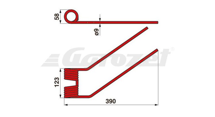 Fella-Werke GmbH 461111 Pružina Fella levá