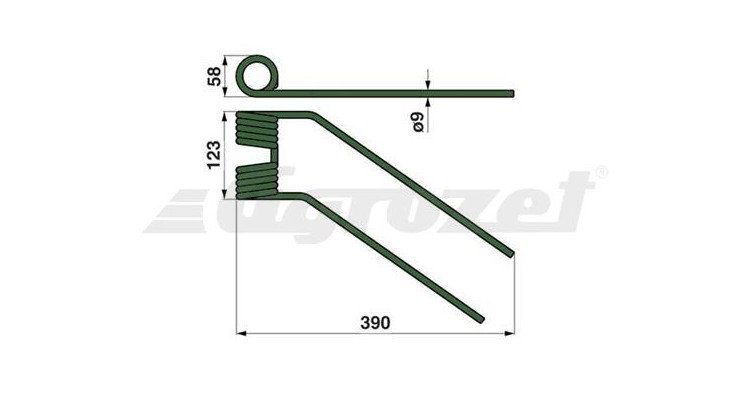 Fella-Werke GmbH 461110 Pružina Fella pravá