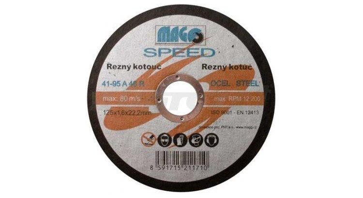 MAGG RKQS12516220 Kotouč řezný na kov 125x1,6x22