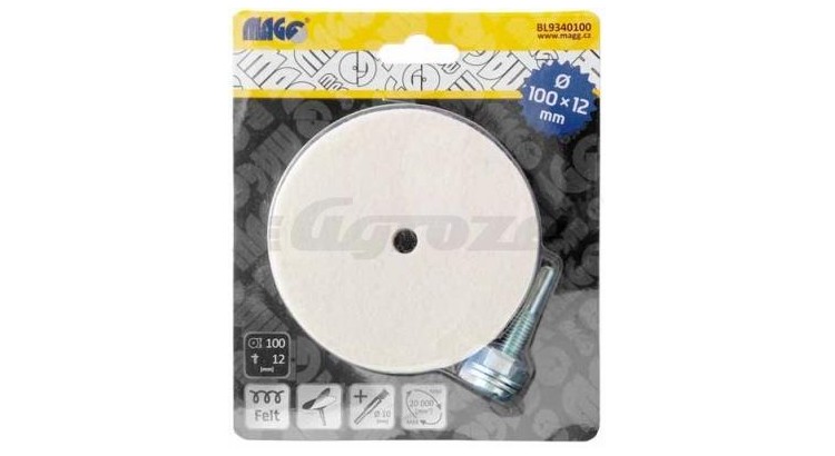 MAGG BL9340100 Leštící kotouč 100x12mm filcový, stopka