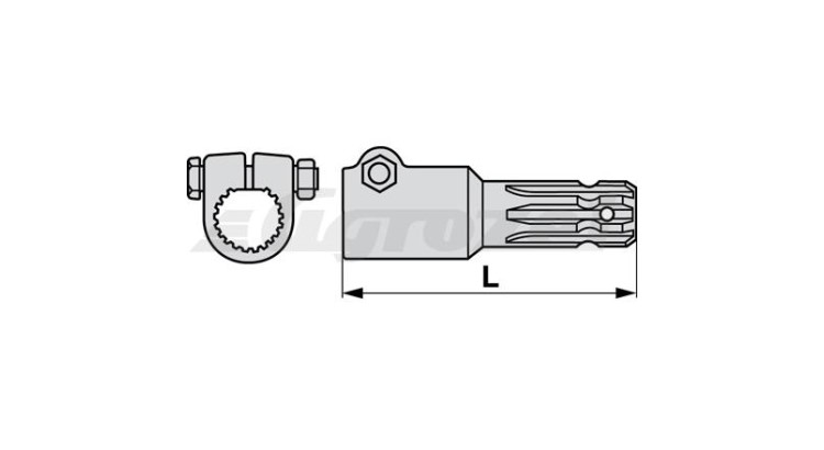 Redukce 1 3/4" Z=20 -› 1 3/8" Z=6