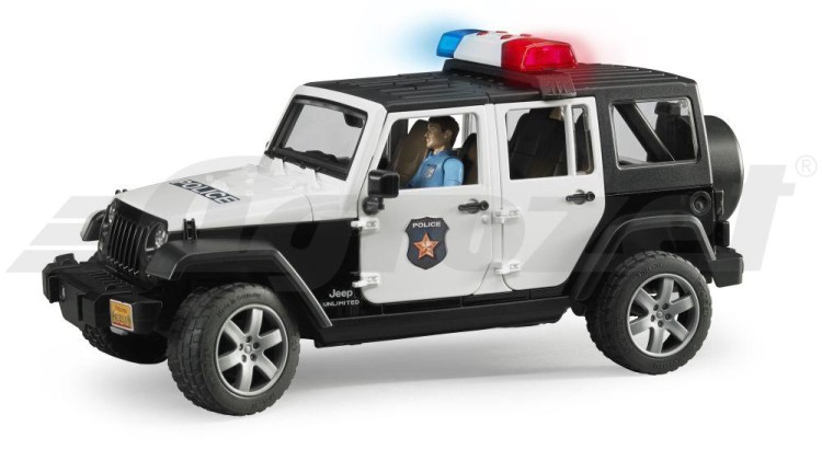 Jeep Wrangler Policie s figurkou Bruder 02526