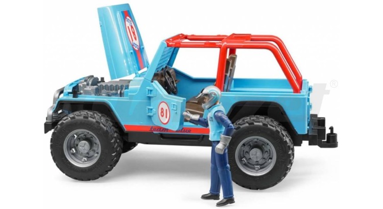 Jeep modrý s řidičem Bruder 02541