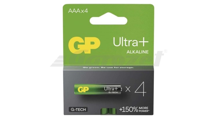 GP 1013124000 Baterie alkalická GP Ultra Plus AAA (LR03), 4 ks