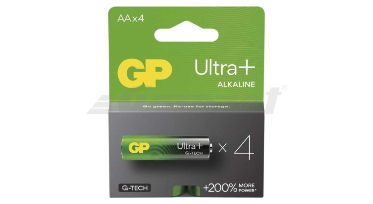 GP 1013224000 Baterie alkalická GP Ultra Plus 4xAA (LR6)