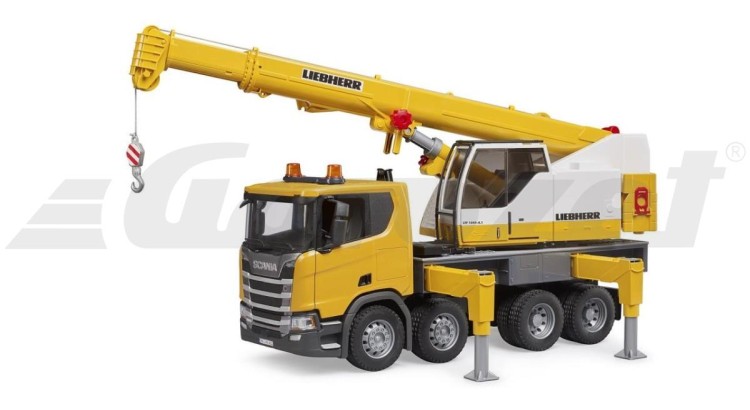 Bruder 3571 SCANIA 560R jeřáb Liebherr se světelným a zvukovým modulem