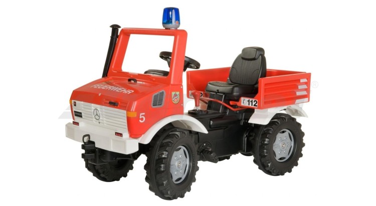 Rolls Toys 6000036639 Mercedes-Benz Unimog hasiči s řazením, brzdou a majákem