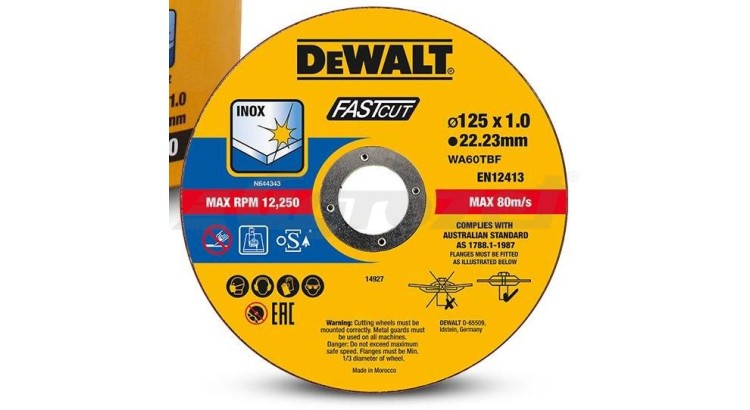 DEWALT DT20540-QZ Kotouč řezný na kov 125mm x 1,0mm x 22,23mm