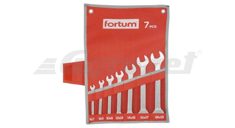 FORTUM 4730103 Klíče ploché, sada 7ks, 6-19mm