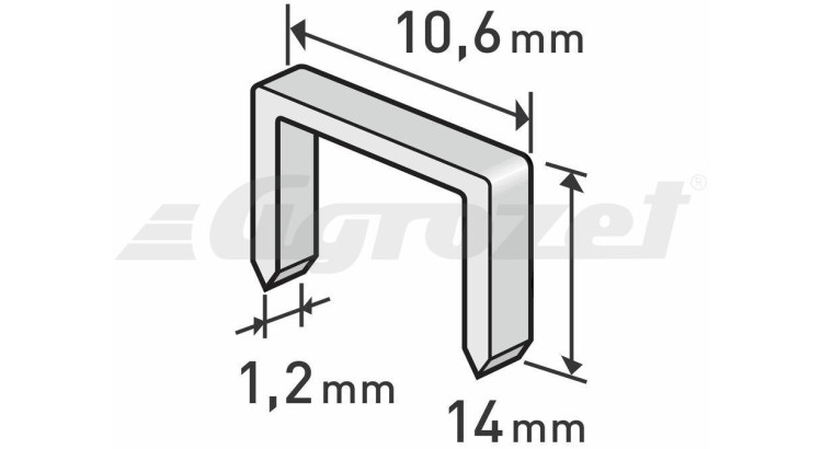 EXTOL 8852205 Spony, balení 1000ks, 14mm, 10,6x0,52x1,2mm