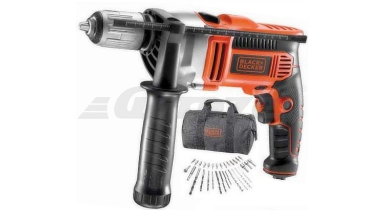 BLACK & DECKER KR705S32 Vrtačka příklepová 750W s příslušenstvím