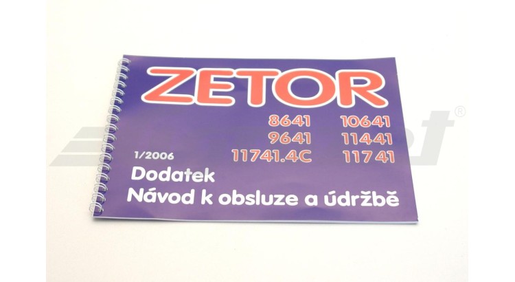 Zetor 222.212.412 Návod k obsluze a ůdržbě Z Forterra 11741.4C dodatek