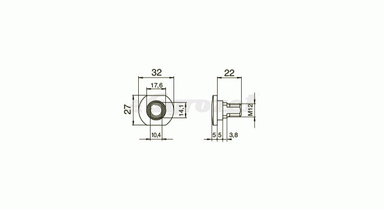 Šroub nože M12x22 Zn 10.9 CAT