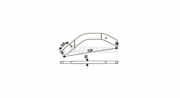 Slupice pravá MS 78 Servo 65 (5děr)