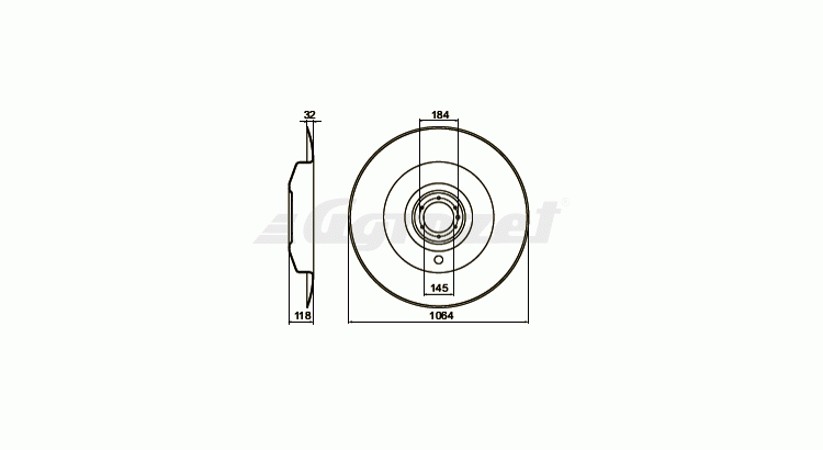 Talíř bubnu spodní 1064mm