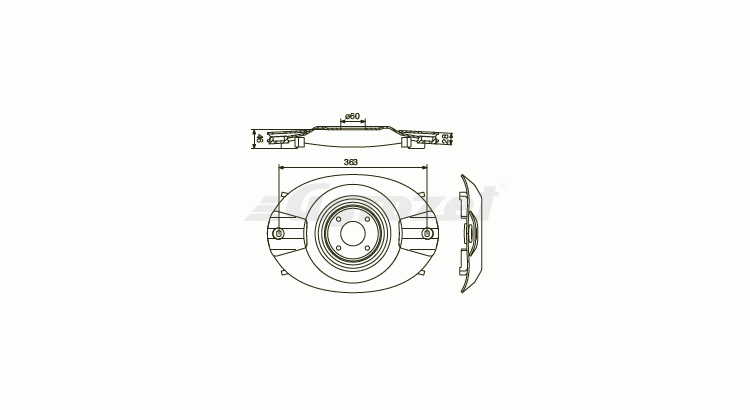 Disk NOVACAT - 973.974 pro gum válce CRW rozteč 363 mm