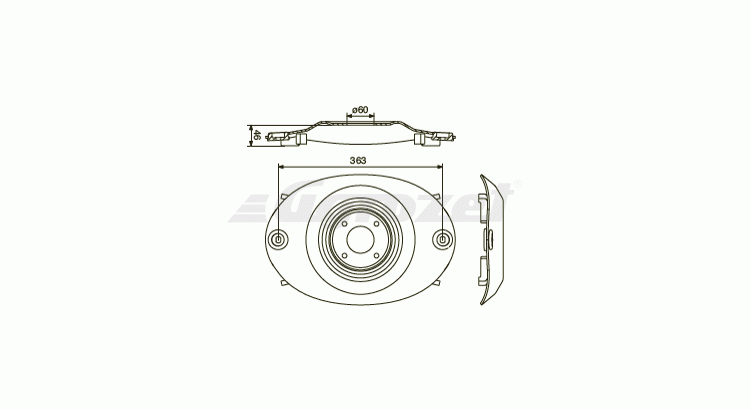 Disk NOVACAT rozteč 363mm nože 973 a 974