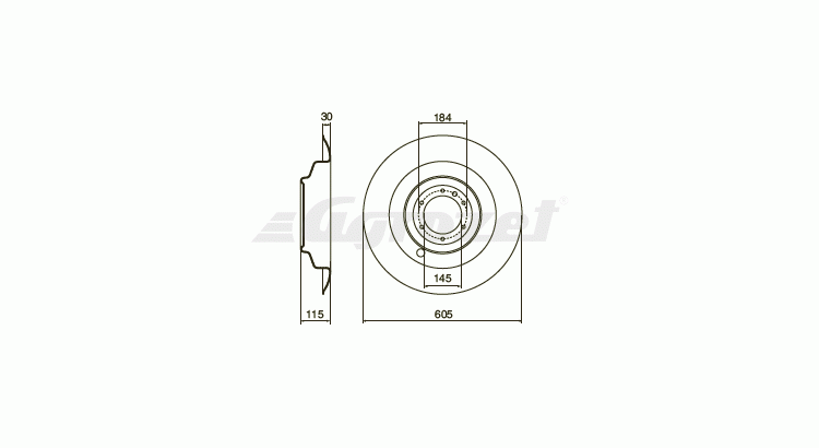 Plaz bubnu  pr.605 mm (00+640.056)