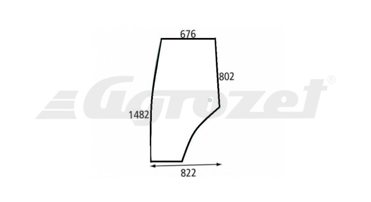 Sklo dveří pravé - KS (M97,P,F) 53369093