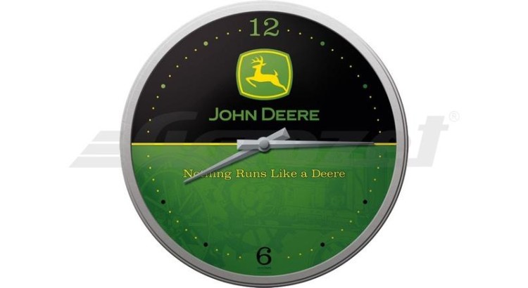 John Deere MCN000051030 Nástěnné hodiny Logo Black