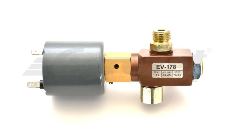 Elektromagnetický ventil vzduchový EV178/12V (tlak:od 0“– do max. 8barů)