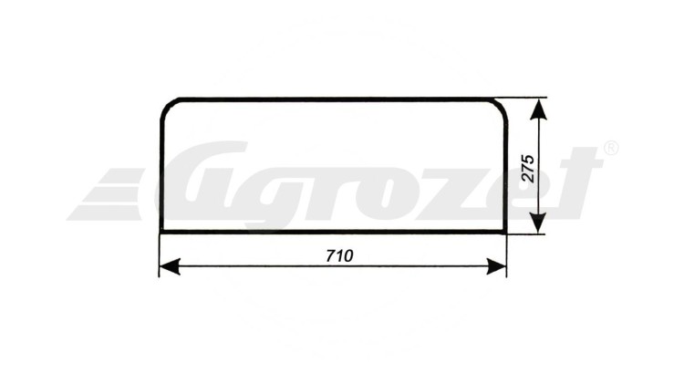 Sklo zadního průhledu 712x276