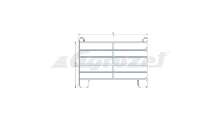 Panel Texas 2,4 m  rozměr 1600x2400 mm