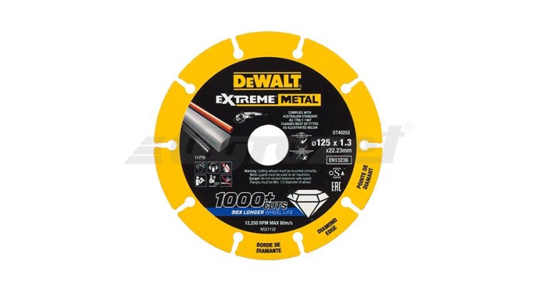 DEWALT DT40252 kotouč diamantový na kov 125x22,2x1,3mm