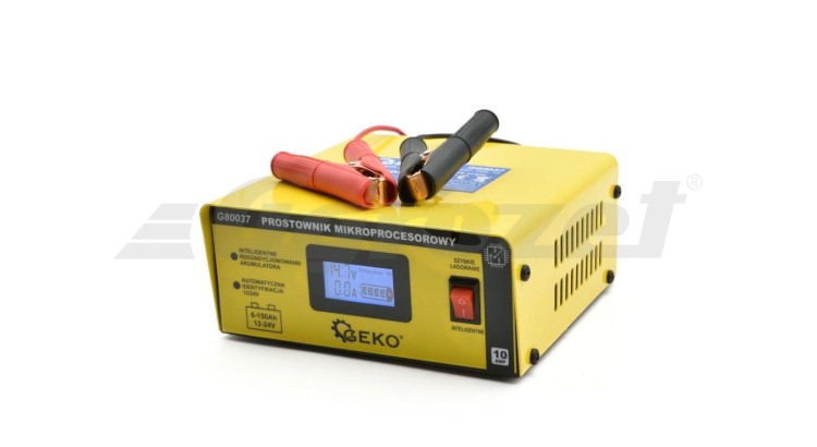 Geko G80037 Mikroprocesorová nabíječka autobaterií LCD 12/24V