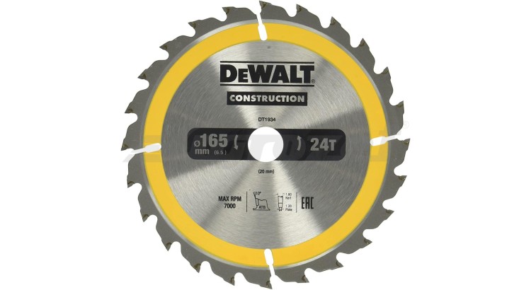 DEWALT DT1934 Kotouč pro kotoučovou pilu 165x20 24z