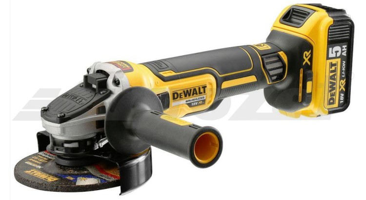 DEWALT DCG405P2 18V XR Bruska bezuhlíková 125 mm