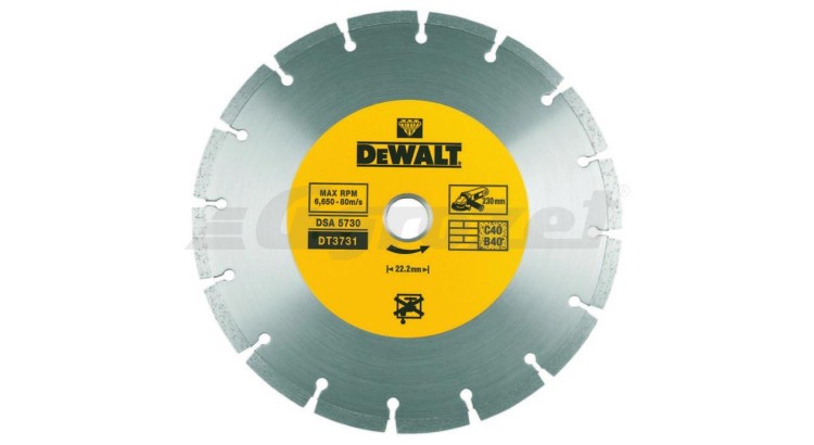 DEWALT DT3731 Diamantový kotouč pro suché řezání 230x22,2mm