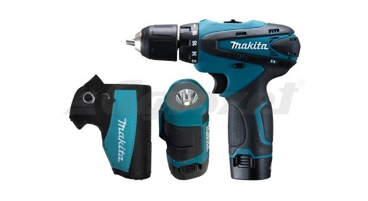 Makita DF330DWLE Akušroubovák 10,8V 1,3Ah Li-ion se sklíčidlem + lampa