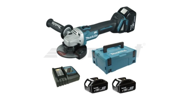 Makita DGA504RTJ Akubruska úhlová 125mm 18V 5,0Ah Li-ion