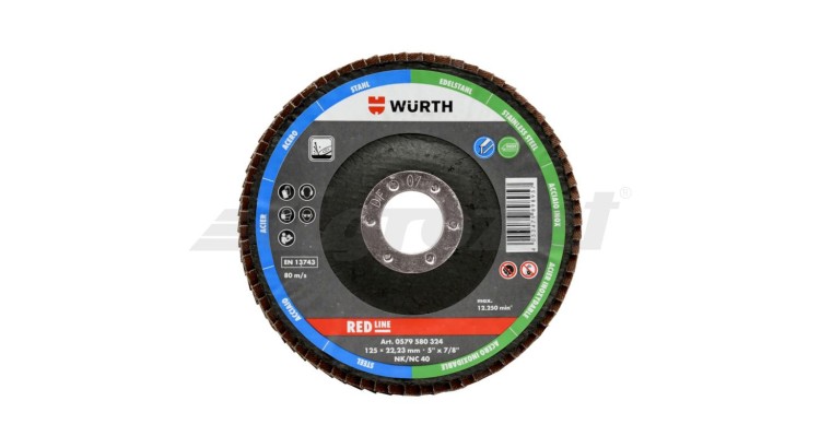 Würth 0579580326 Kotouč lamelový 125mm G60 na ocel, nerez