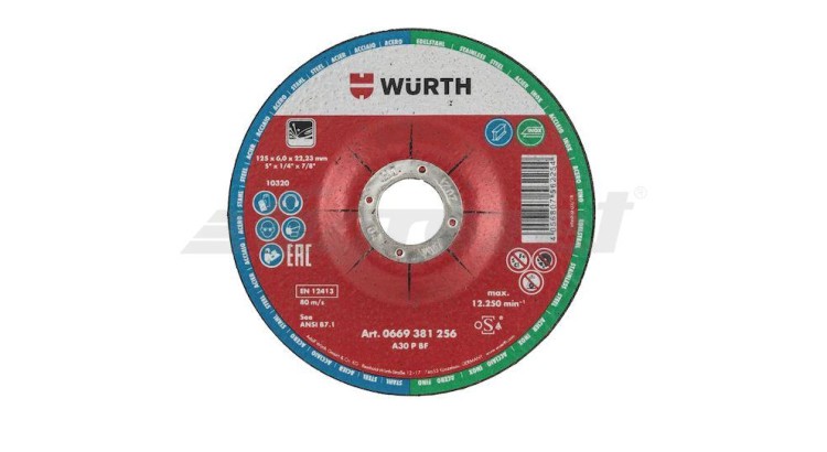 Würth 0669381256 Kotouč brusný 125x6x22,2 mm