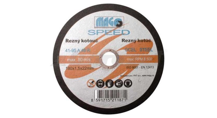 MAGG RKQS18015220 Kotouč řezný na kov 180x1,5x22