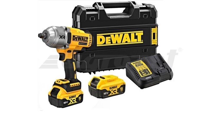 DEWALT DCF900P2T Aku rázový utahovák 18 V(1/2"),1355 Nm,2x aku 5,0 Ah,kufr Tstak